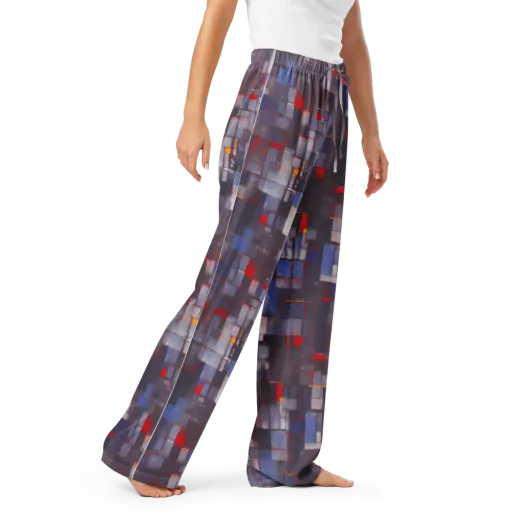 Cubist Rhythm on a Women's Pajama Pants