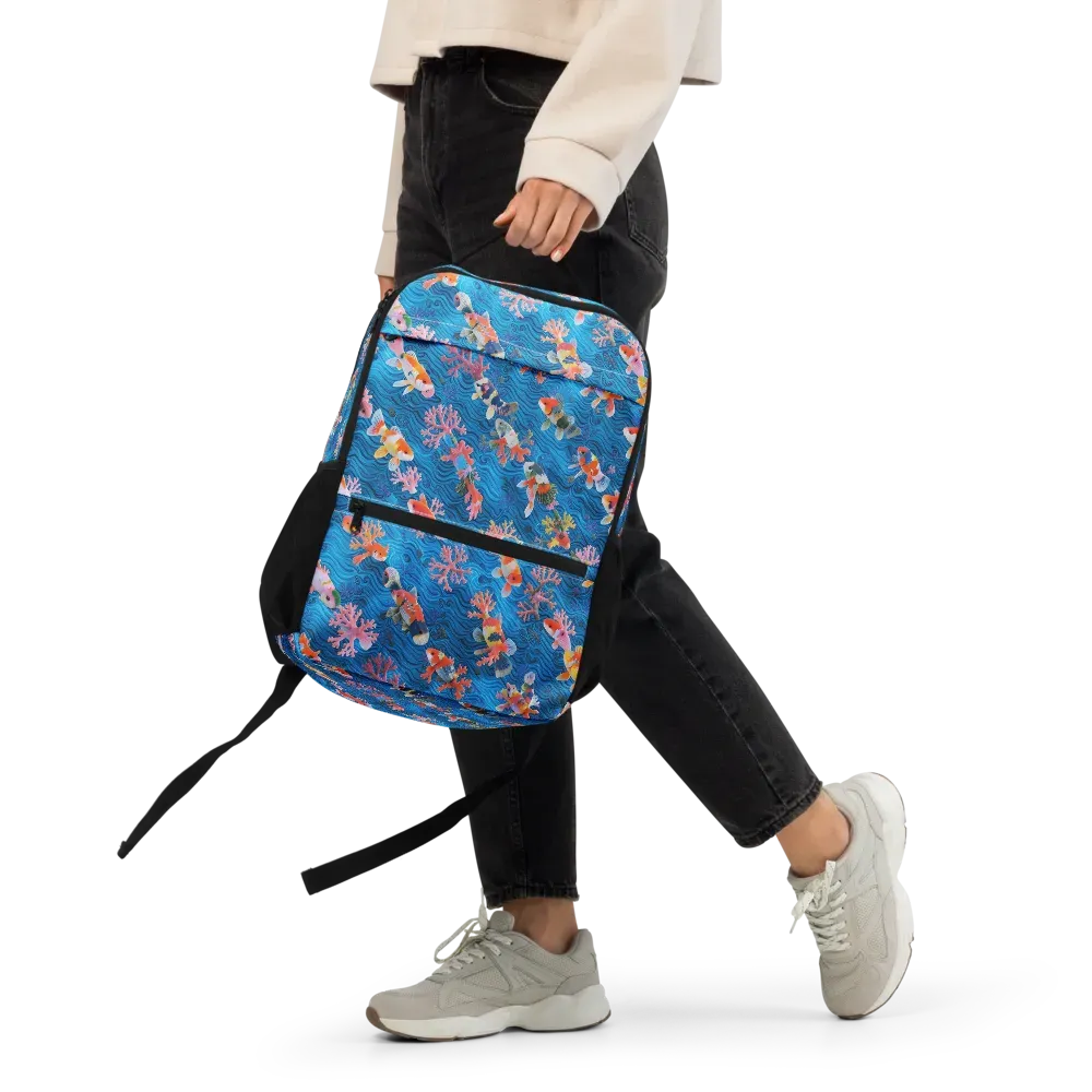 Coral Koi Current on Utility Backpack — Front