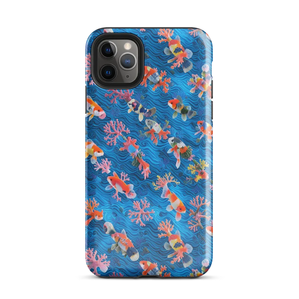 Coral Koi Current on Tough Case for iPhone® — Front