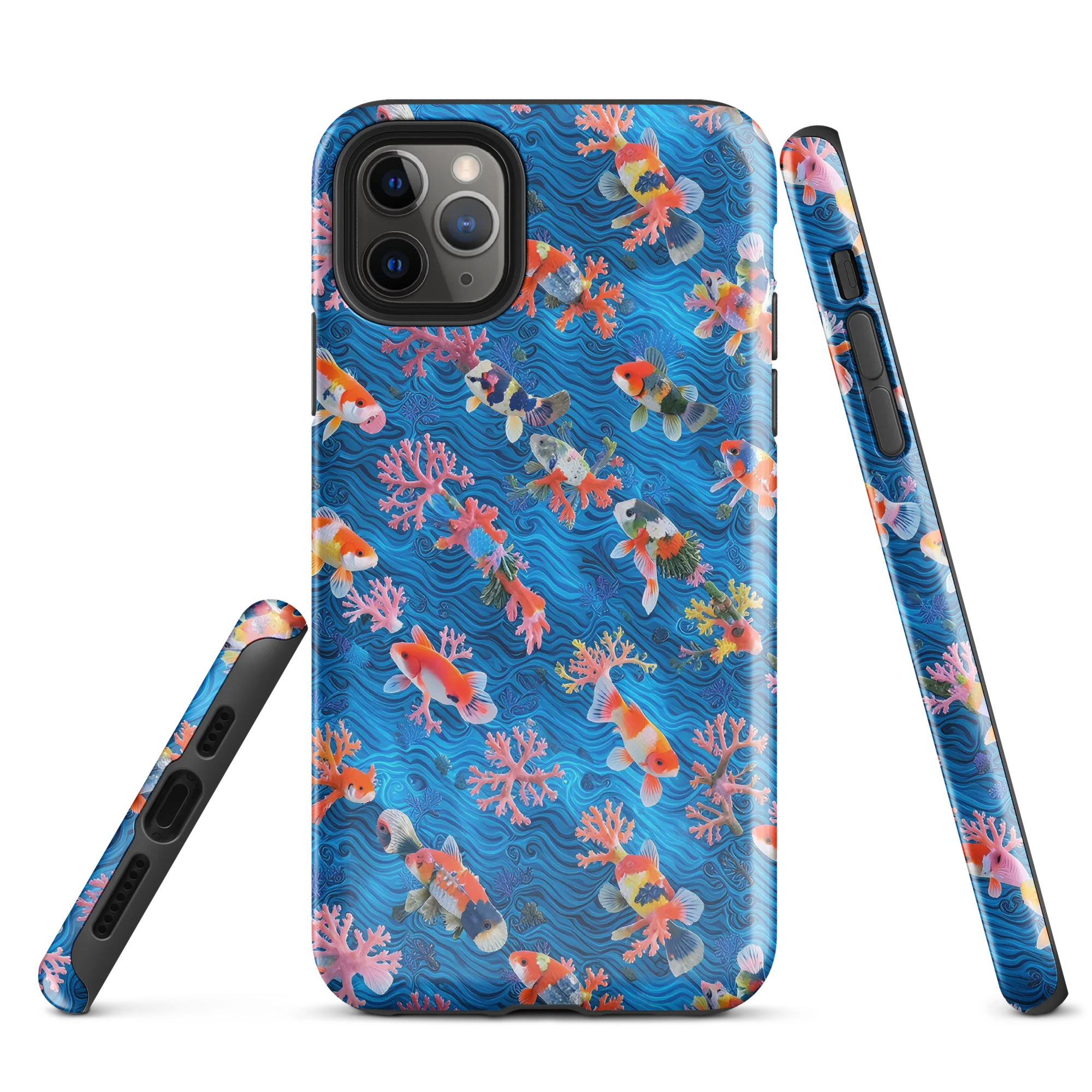 Coral Koi Current on Tough Case for iPhone® — Front