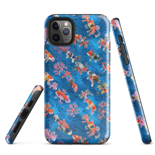Coral Koi Current on a Tough Case for iPhone®