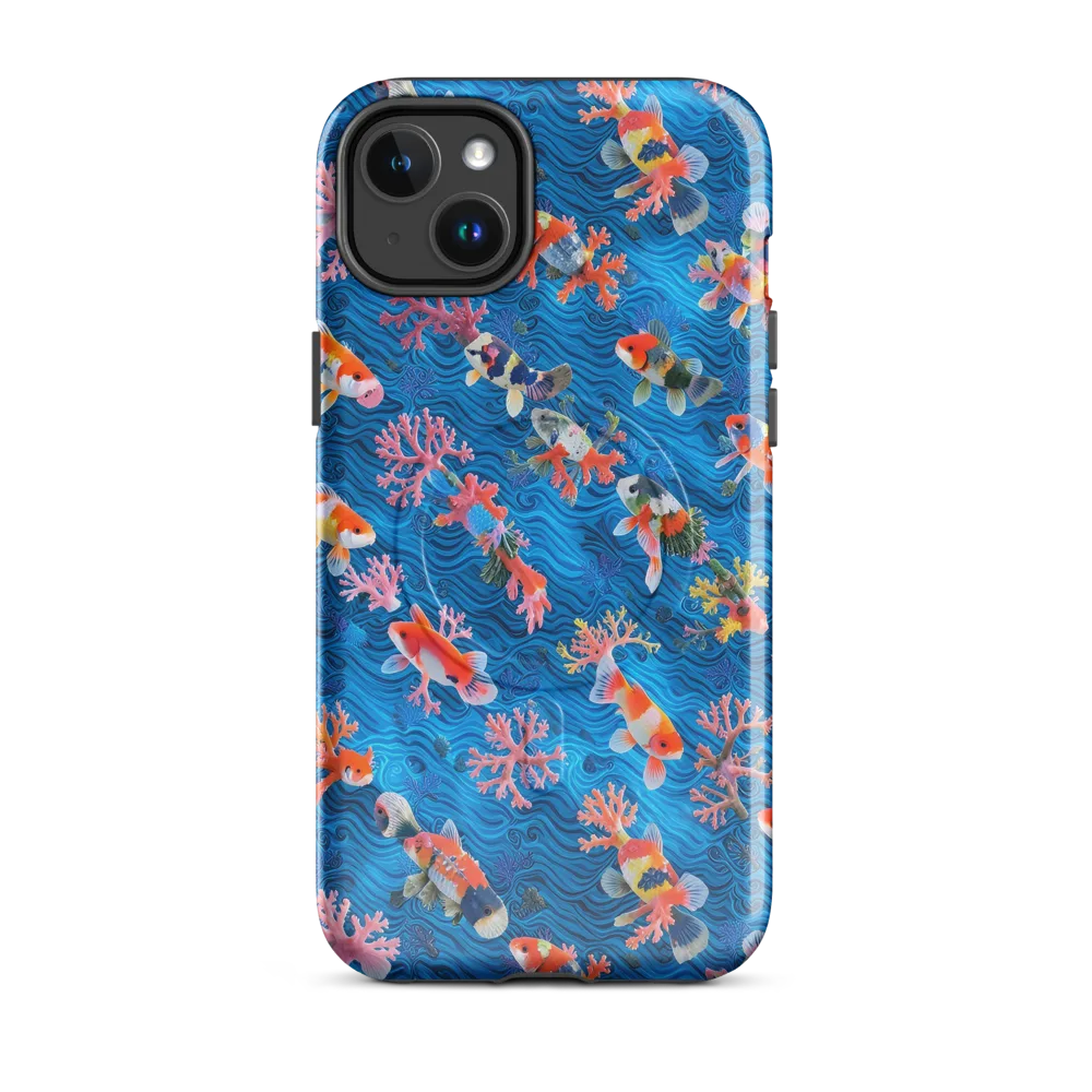 Coral Koi Current on MagSafe Tough Case for iPhone® — Front