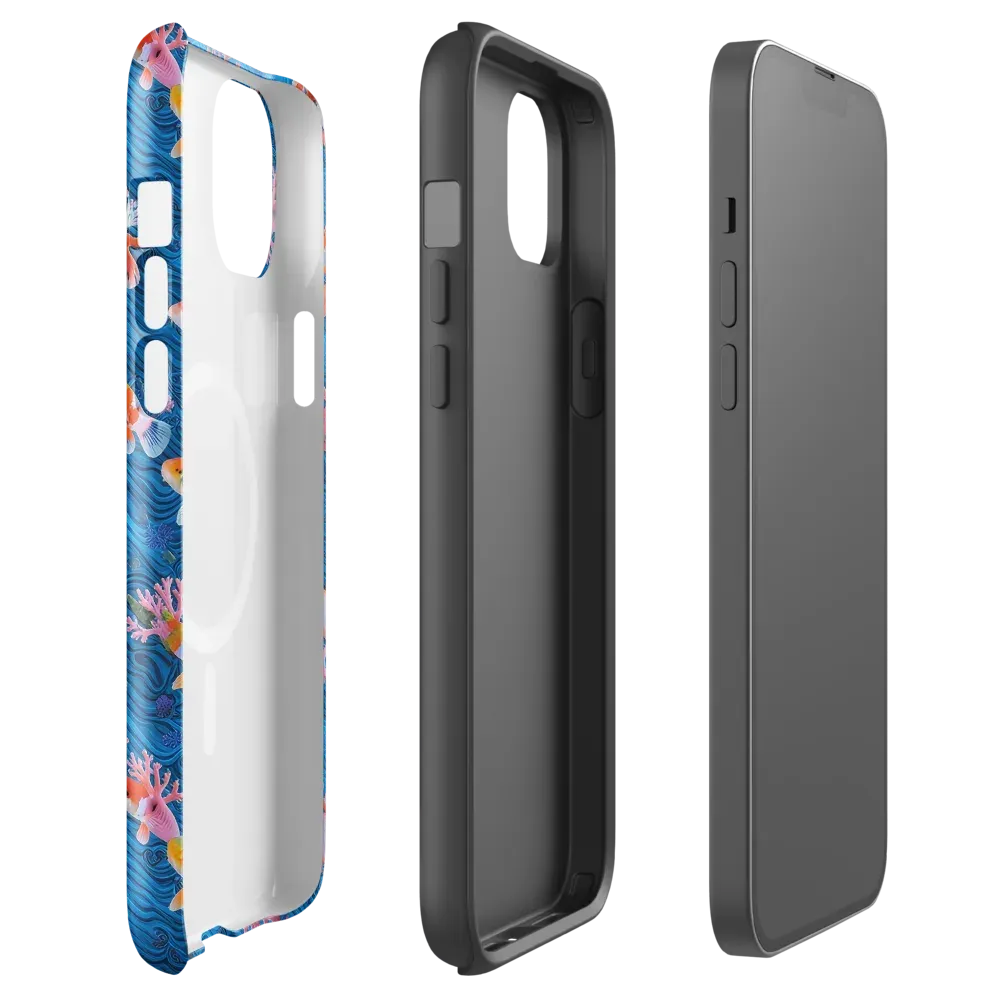 Coral Koi Current on MagSafe Tough Case for iPhone® — Front