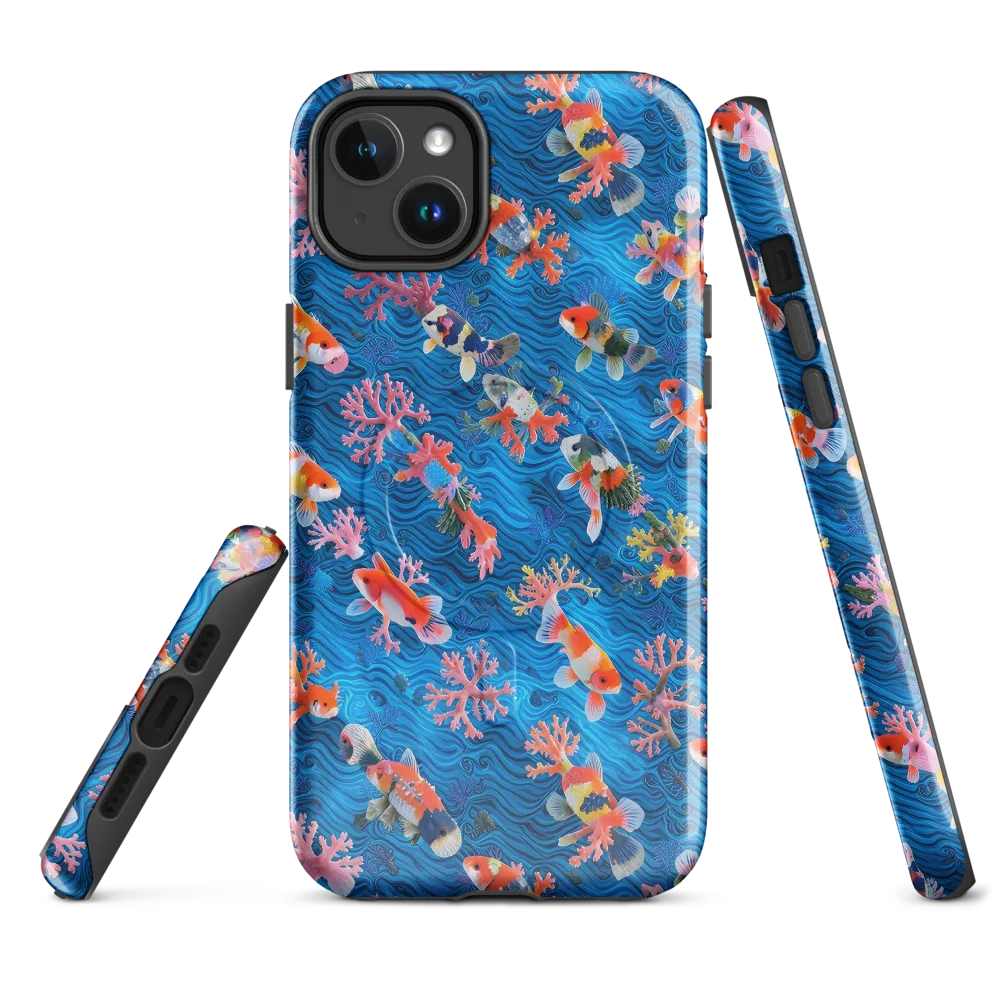 Coral Koi Current on MagSafe Tough Case for iPhone® — Front