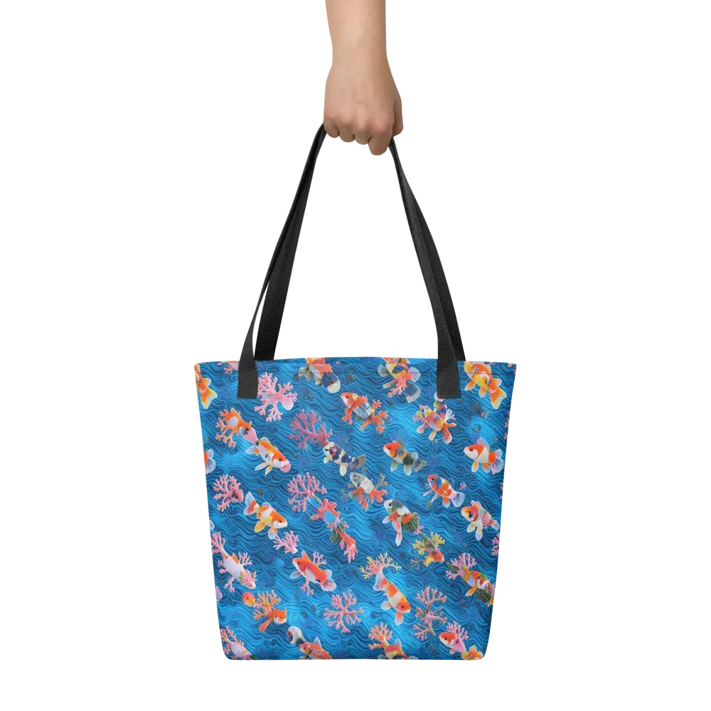 Coral Koi Current on Tote Bag — Front