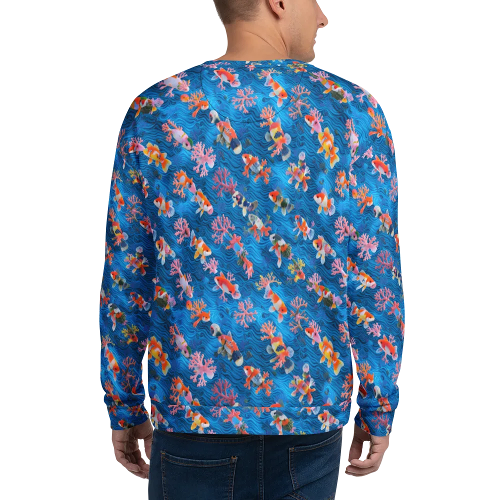 Coral Koi Current on Sweatshirt — Back