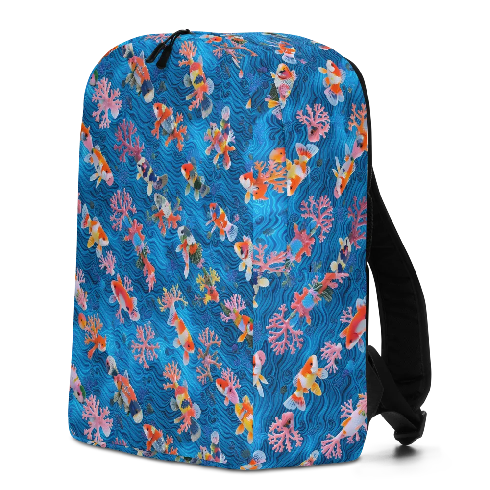Coral Koi Current on Minimalist Backpack — Left