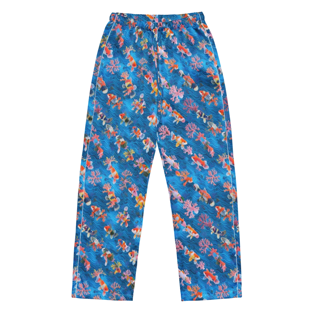 Coral Koi Current on Women's Pajama Pants — Front