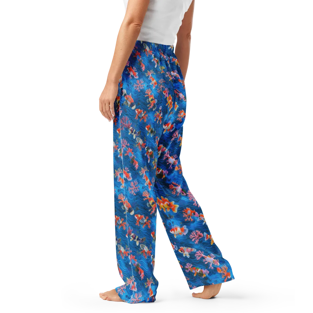 Coral Koi Current on Women's Pajama Pants — Left