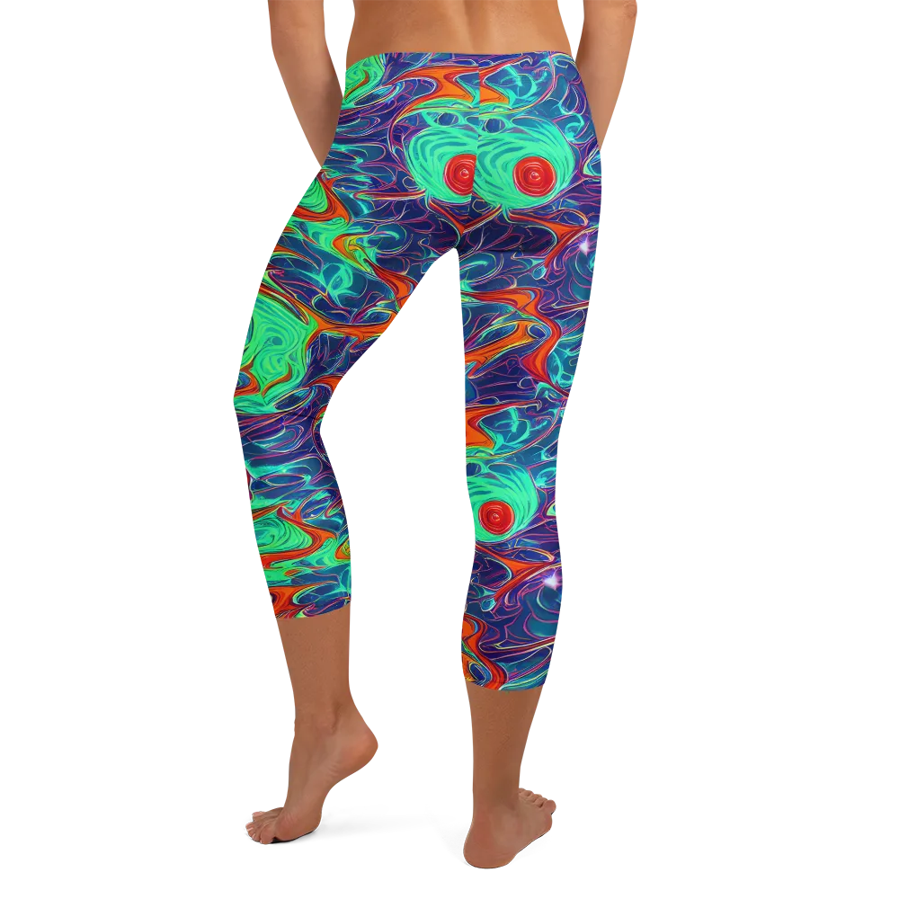 Cosmic Meltwater on Capri Leggings — Back