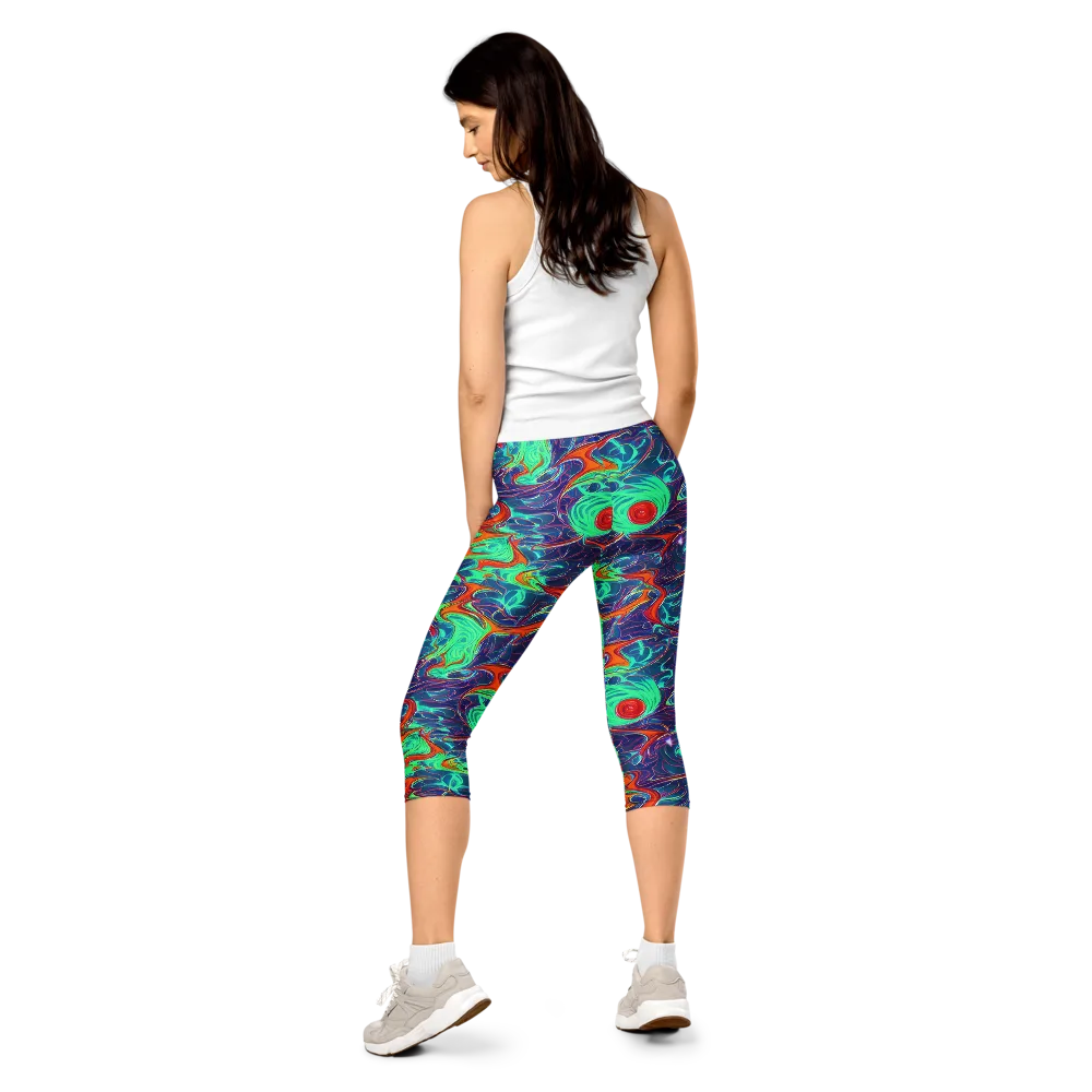 Cosmic Meltwater on Capri Leggings — Back