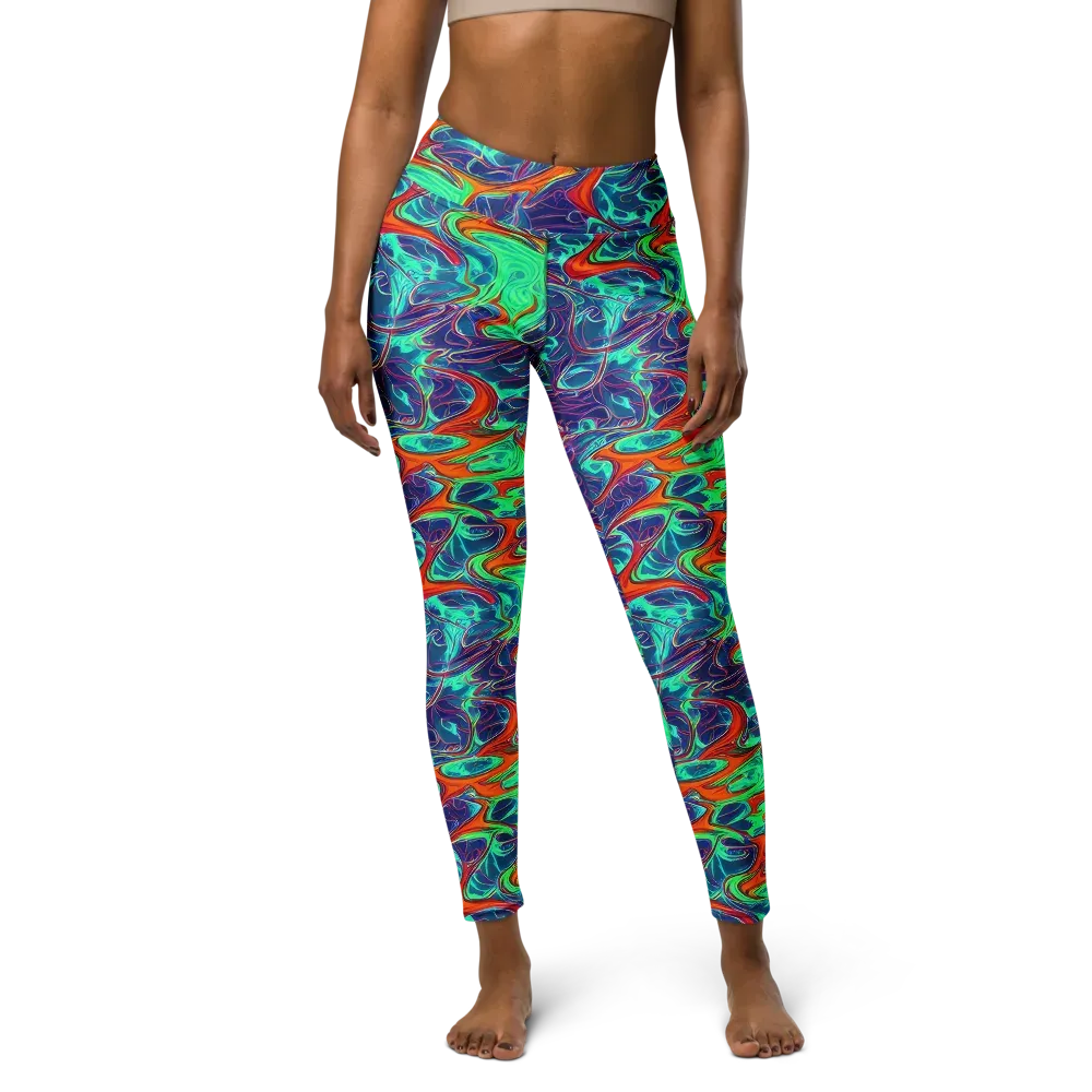 Cosmic Meltwater on Yoga Leggings — Front