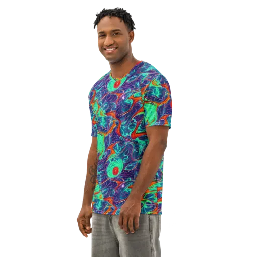 Cosmic Meltwater on a Men's Cotton Crew Neck T-Shirt