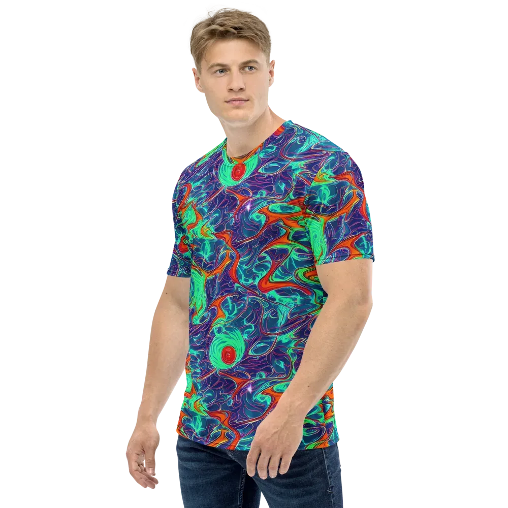 Cosmic Meltwater on Men's Crew Neck T-Shirt — Left