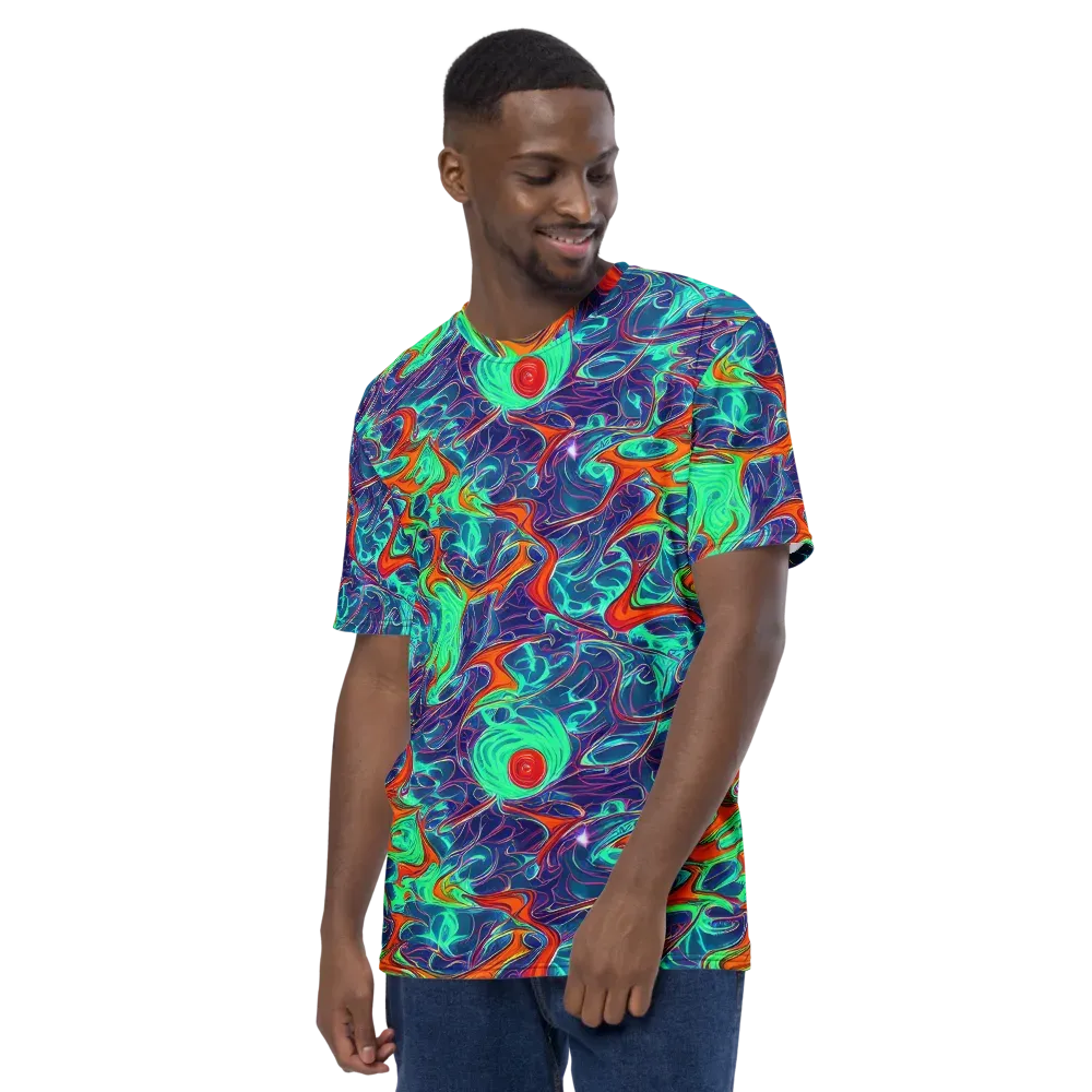 Cosmic Meltwater on Men's Crew Neck T-Shirt — Left