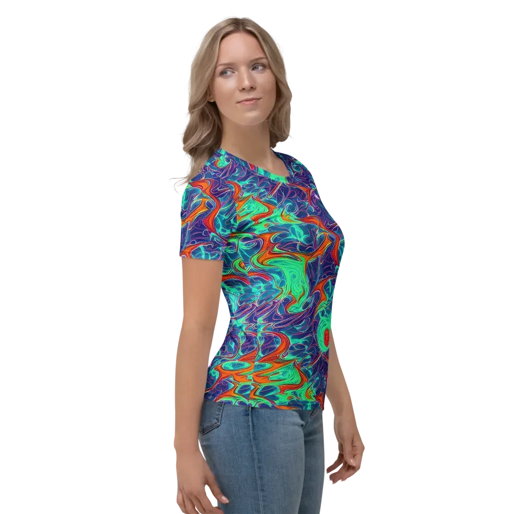 Cosmic Meltwater on Women's Crew Neck T-Shirt — Right