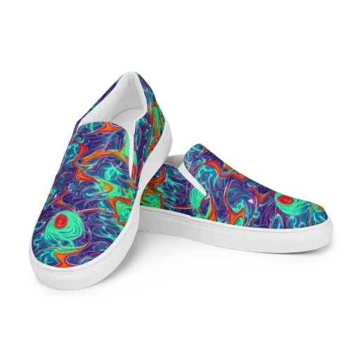 Cosmic Meltwater on a Men's Slip-On Canvas Shoes