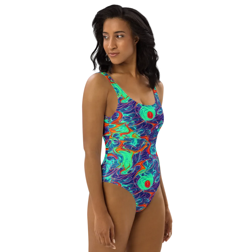Cosmic Meltwater on One-Piece Swimsuit — Right