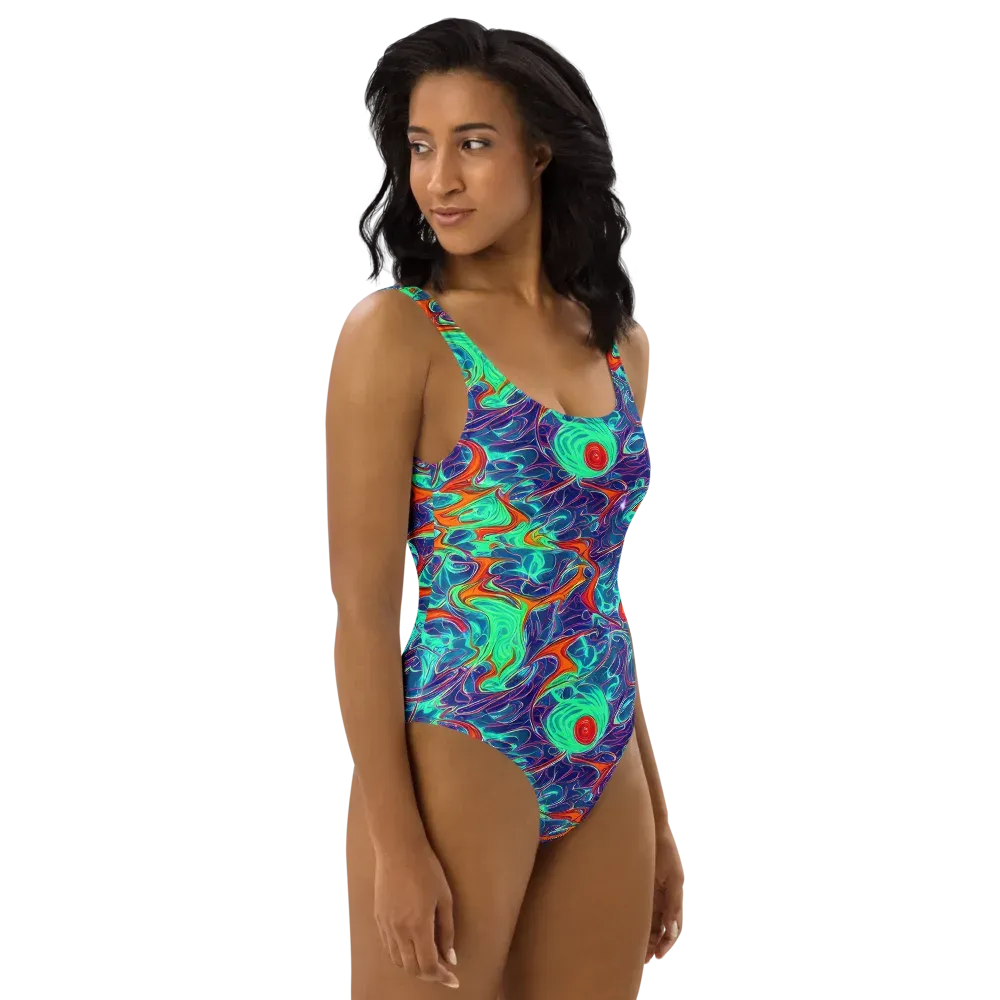 Cosmic Meltwater on One-Piece Swimsuit — Right