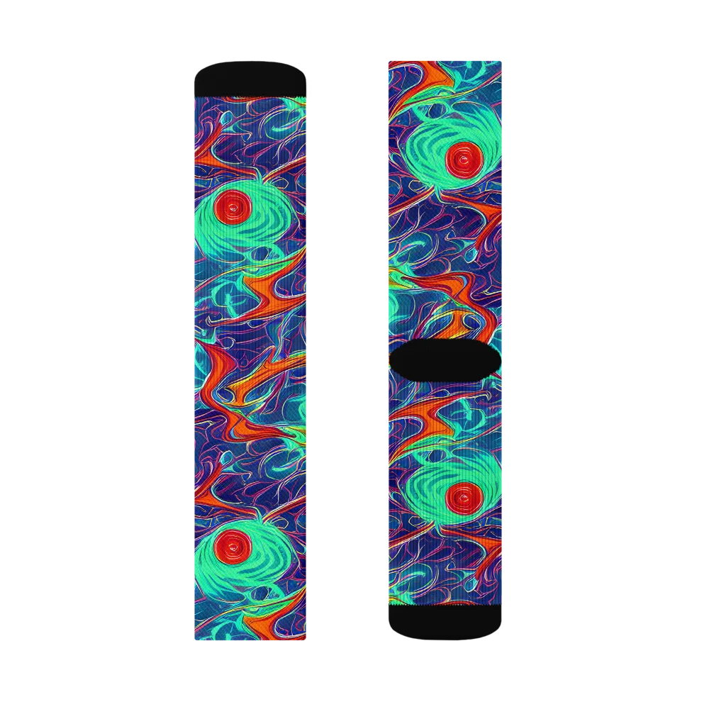 Cosmic Meltwater on Socks — Left Sock