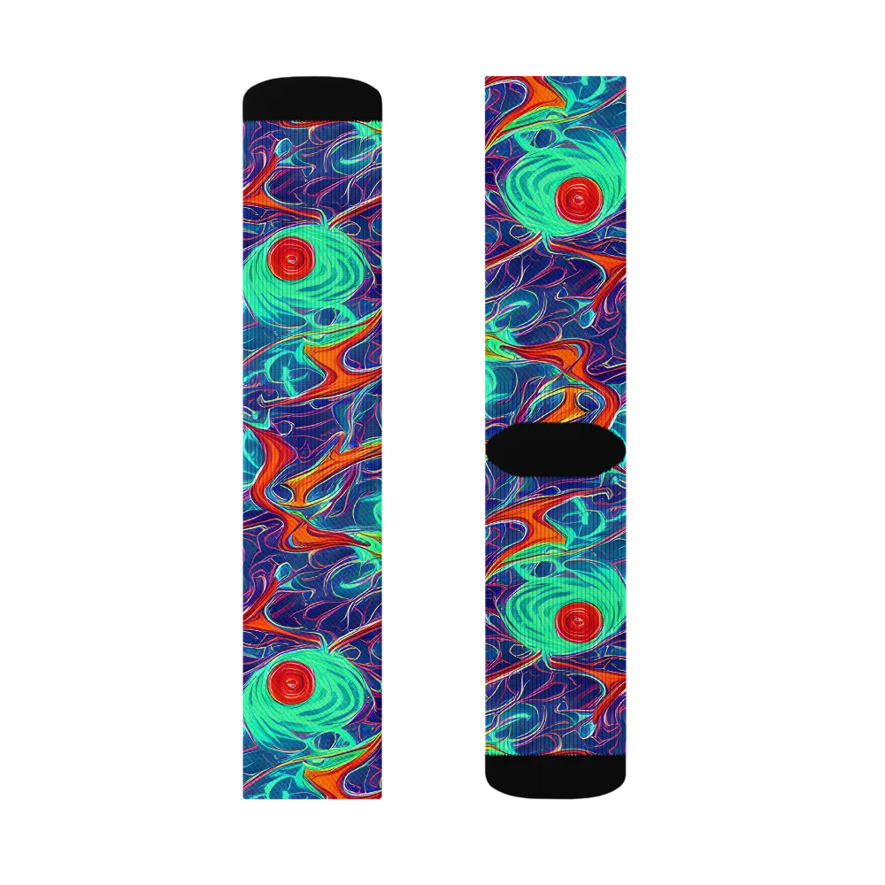 Cosmic Meltwater on Socks — Right Sock