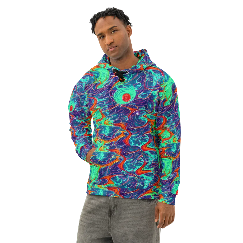 Cosmic Meltwater on Cotton Hoodie — Left Front