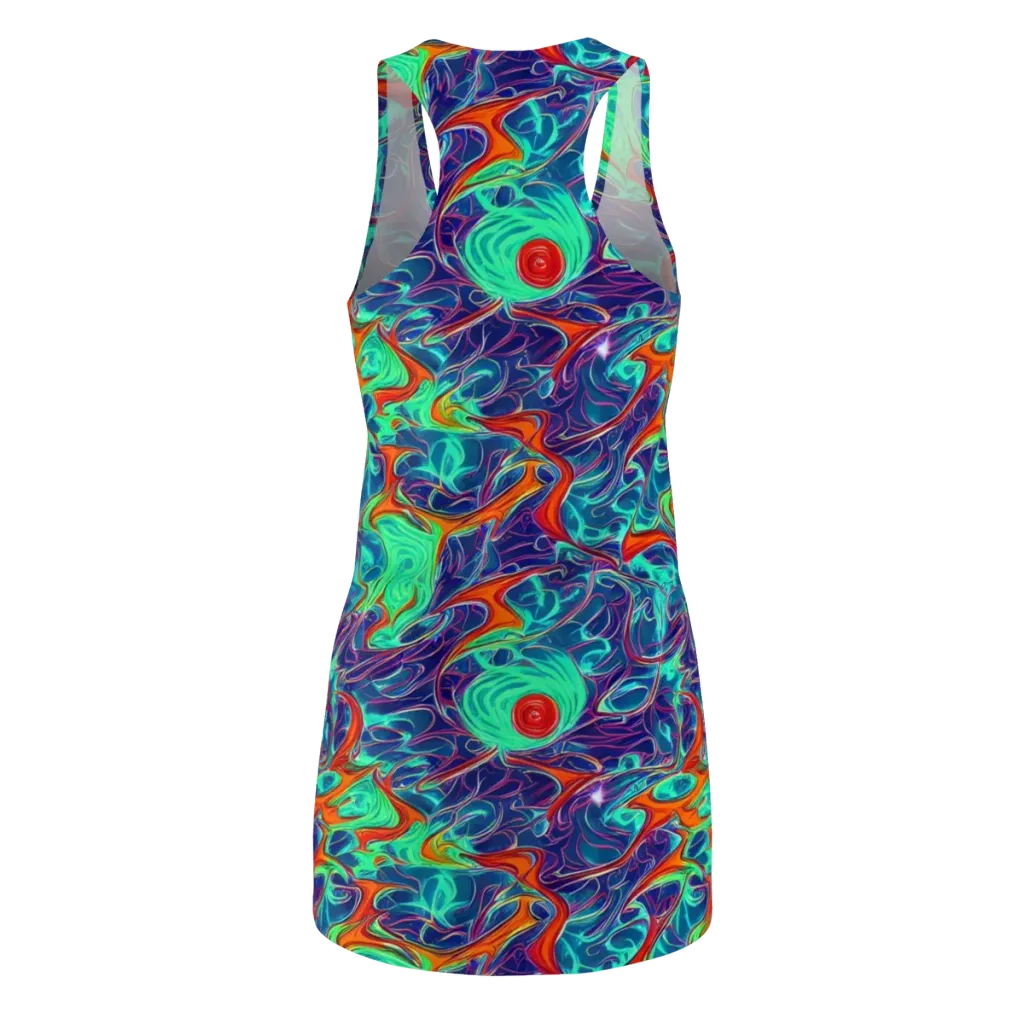 Cosmic Meltwater on Racerback Dress — Back