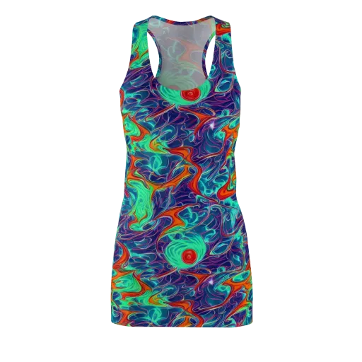 Cosmic Meltwater on a Racerback Dress