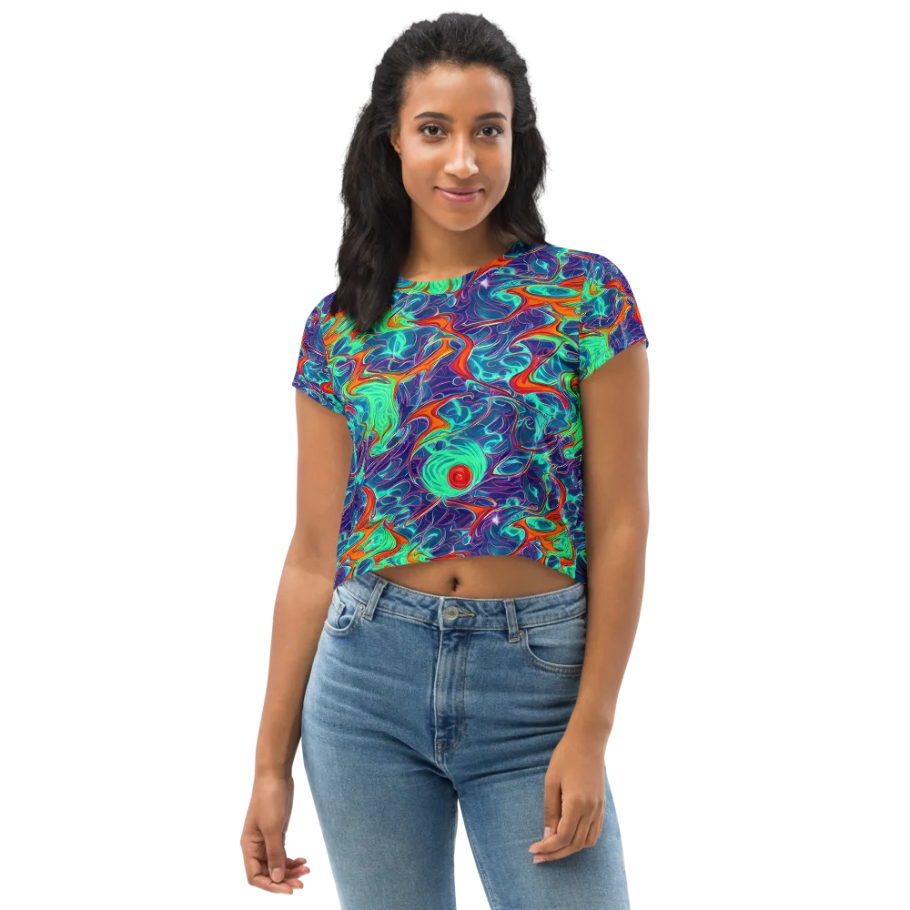 Cosmic Meltwater on Crop Tee — Front
