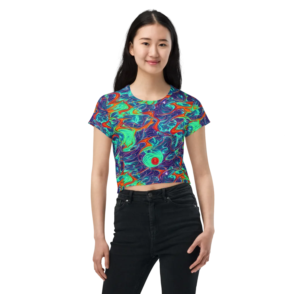 Cosmic Meltwater on Crop Tee — Front