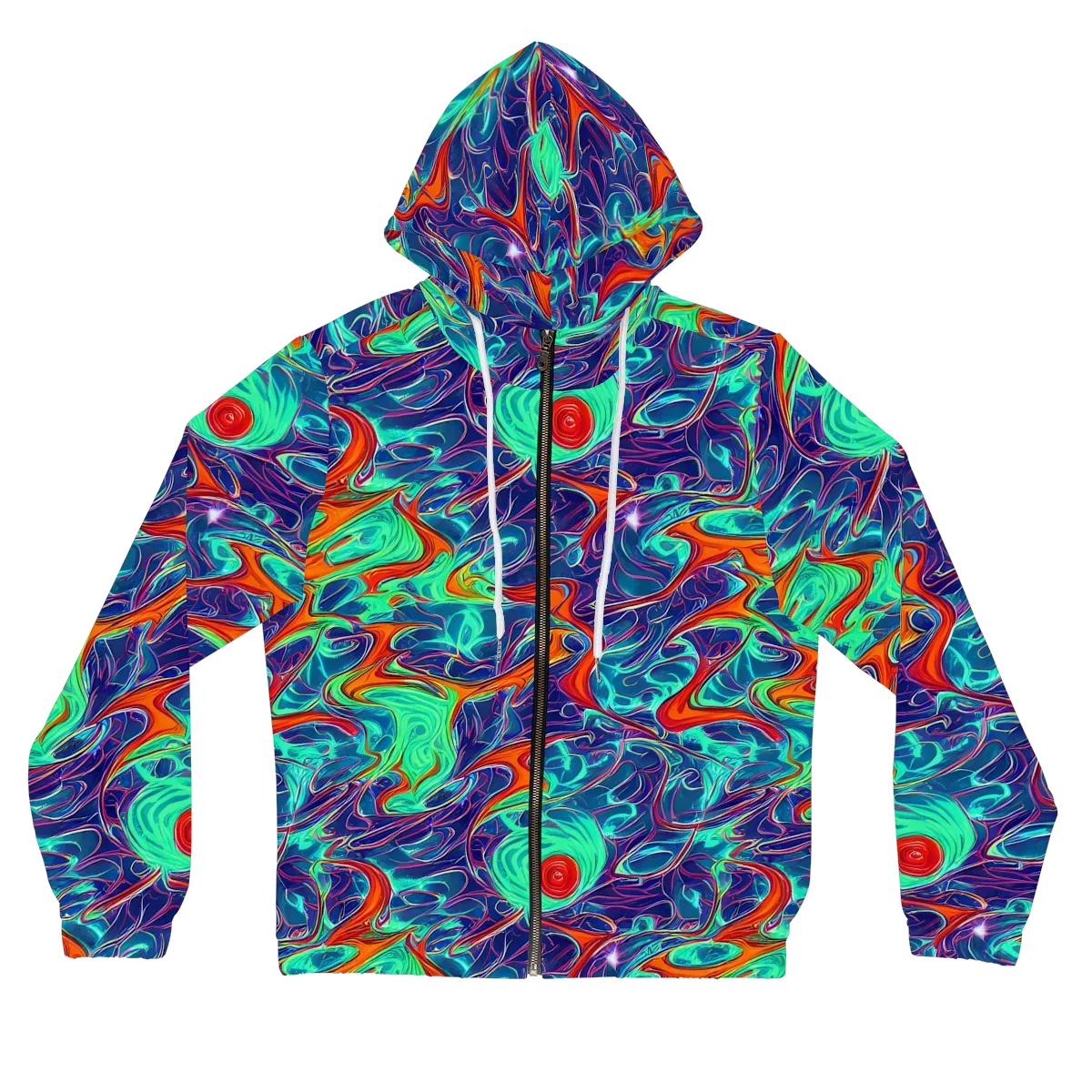 Cosmic Meltwater on Women's Full-Zip Hoodie — Front