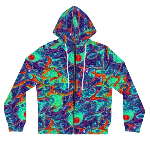 Cosmic Meltwater on a Women's Full-Zip Hoodie