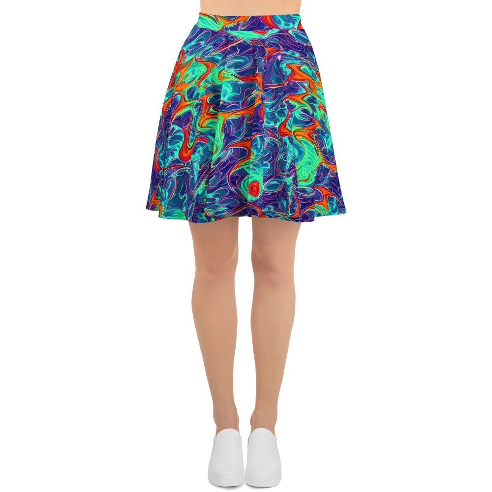 Cosmic Meltwater on Skater Skirt — Front