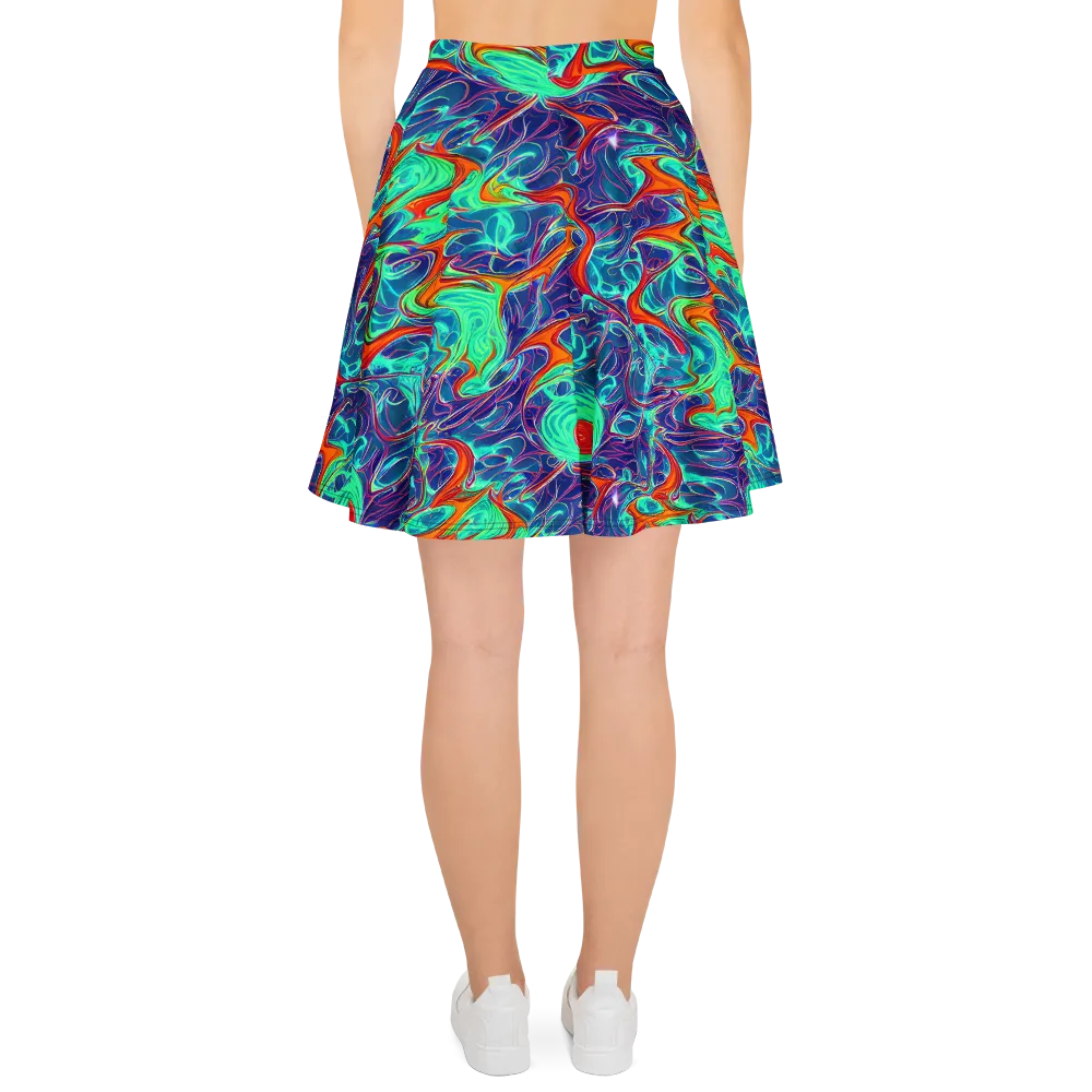 Cosmic Meltwater on Skater Skirt — Back