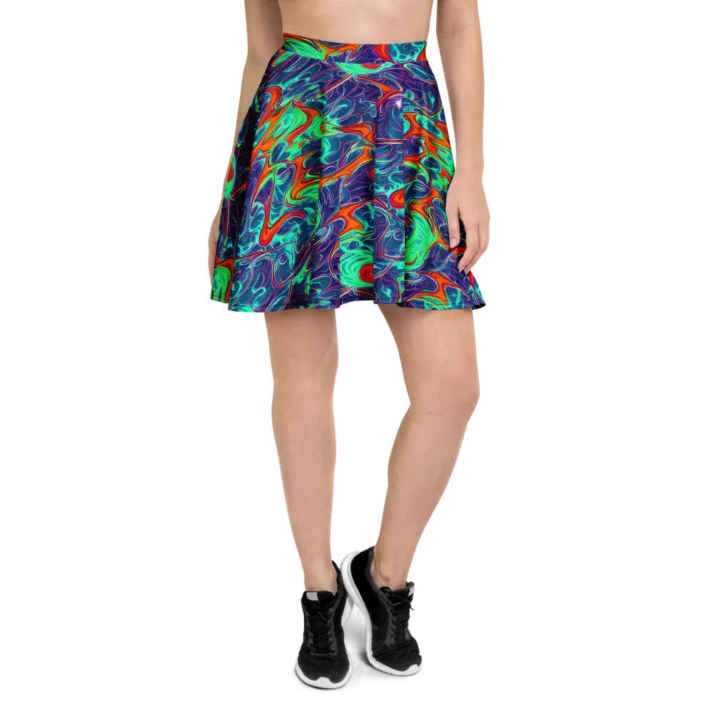 Cosmic Meltwater on Skater Skirt — Front