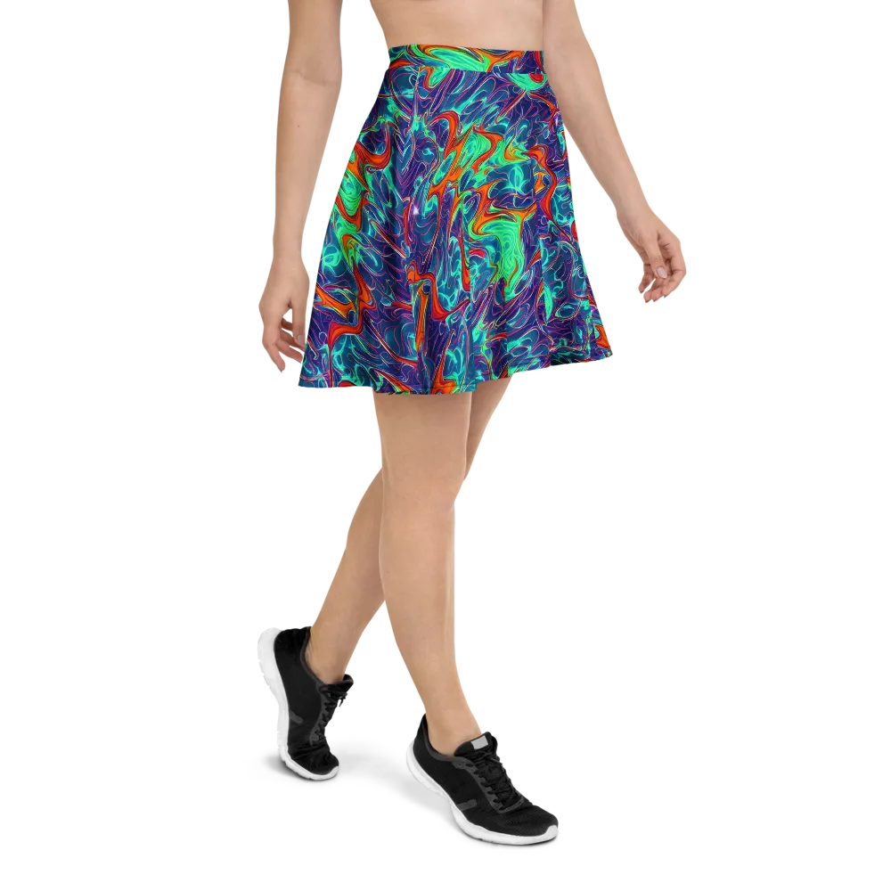 Cosmic Meltwater on Skater Skirt — Right