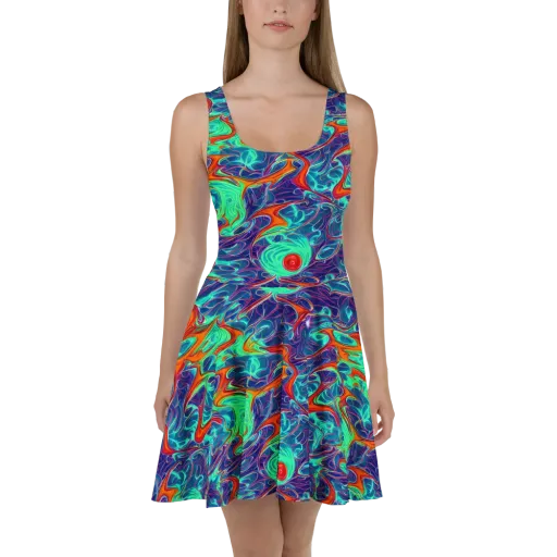 Cosmic Meltwater on a Skater Dress