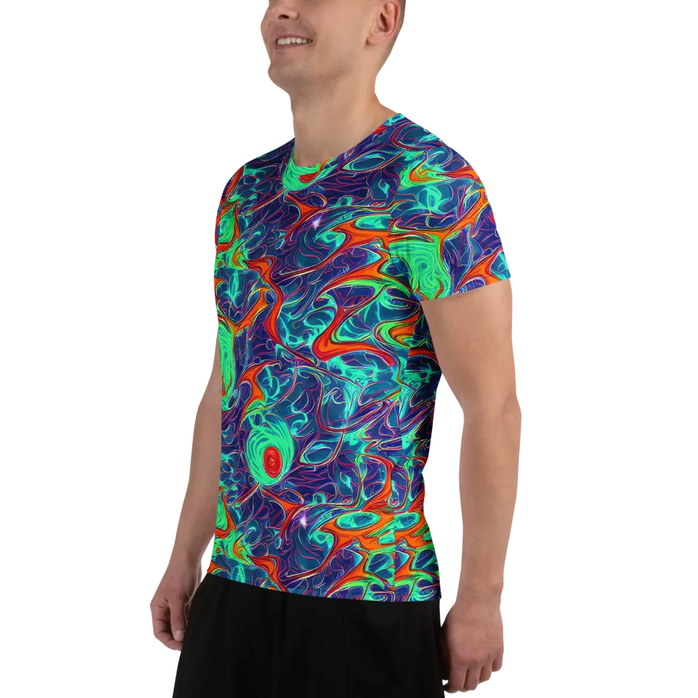Cosmic Meltwater on Men's Athletic T-Shirt — Left