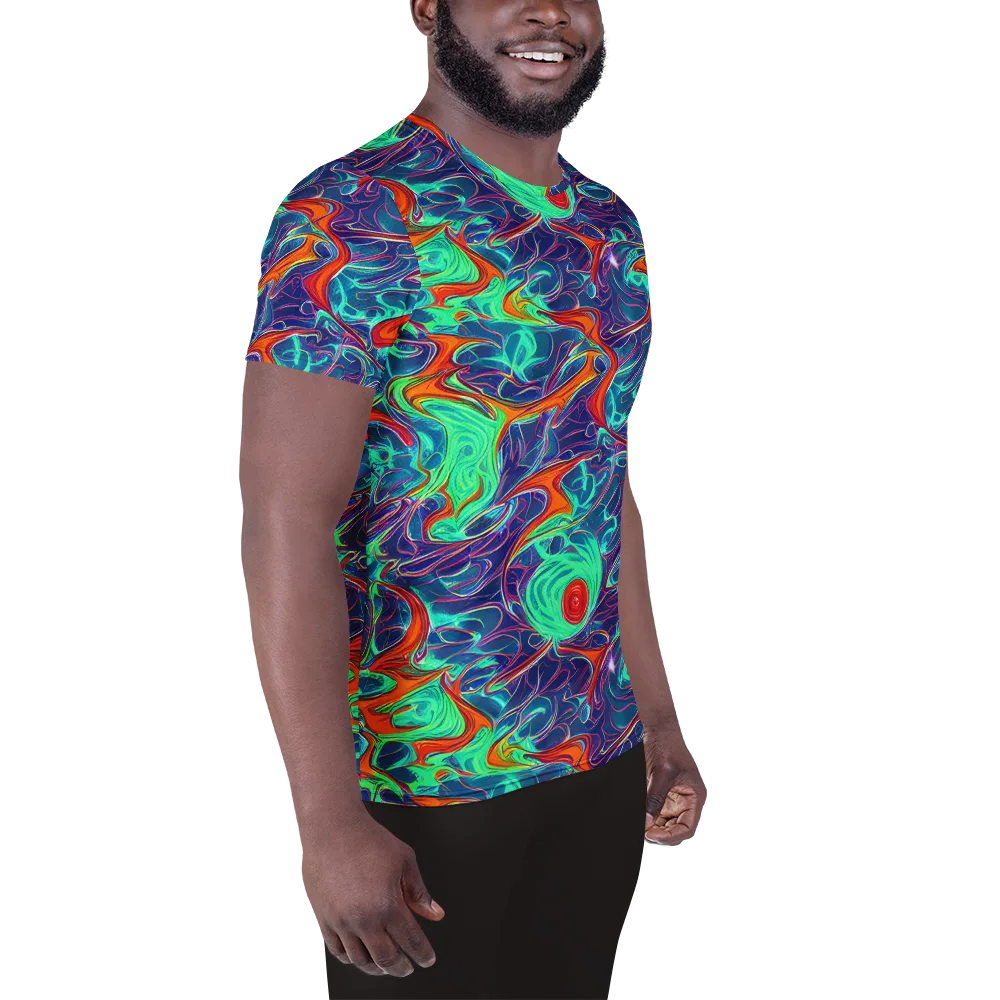 Cosmic Meltwater on Men's Athletic T-Shirt — Right