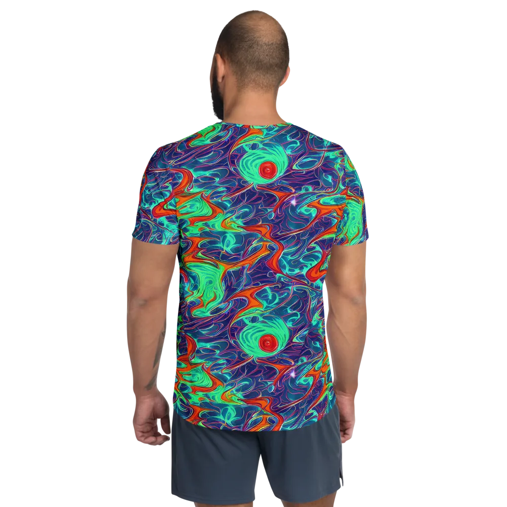 Cosmic Meltwater on Men's Athletic T-Shirt — Back