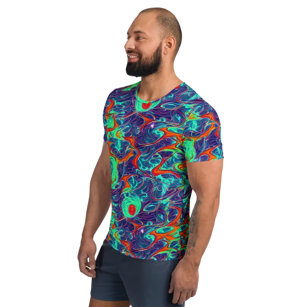 Cosmic Meltwater on Men's Athletic T-Shirt — Left