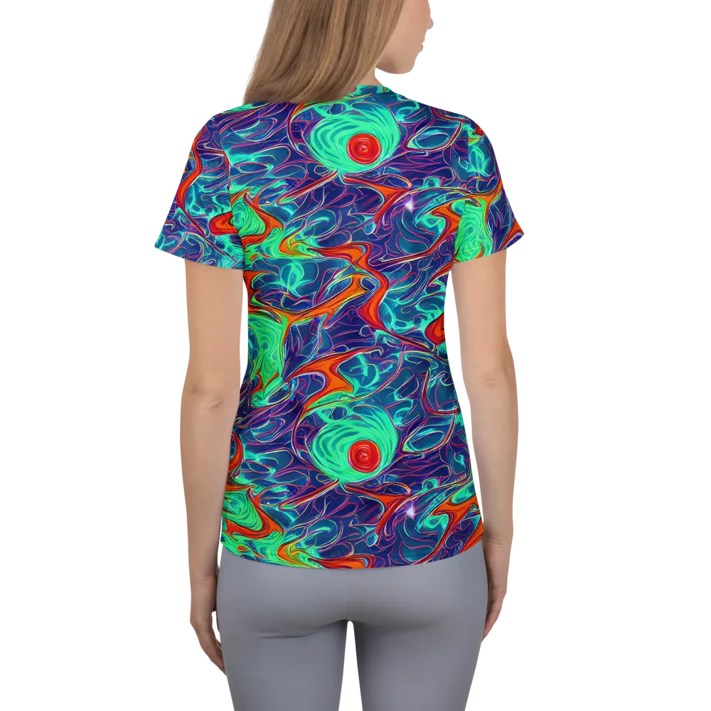 Cosmic Meltwater on Women's Athletic T-Shirt — Back