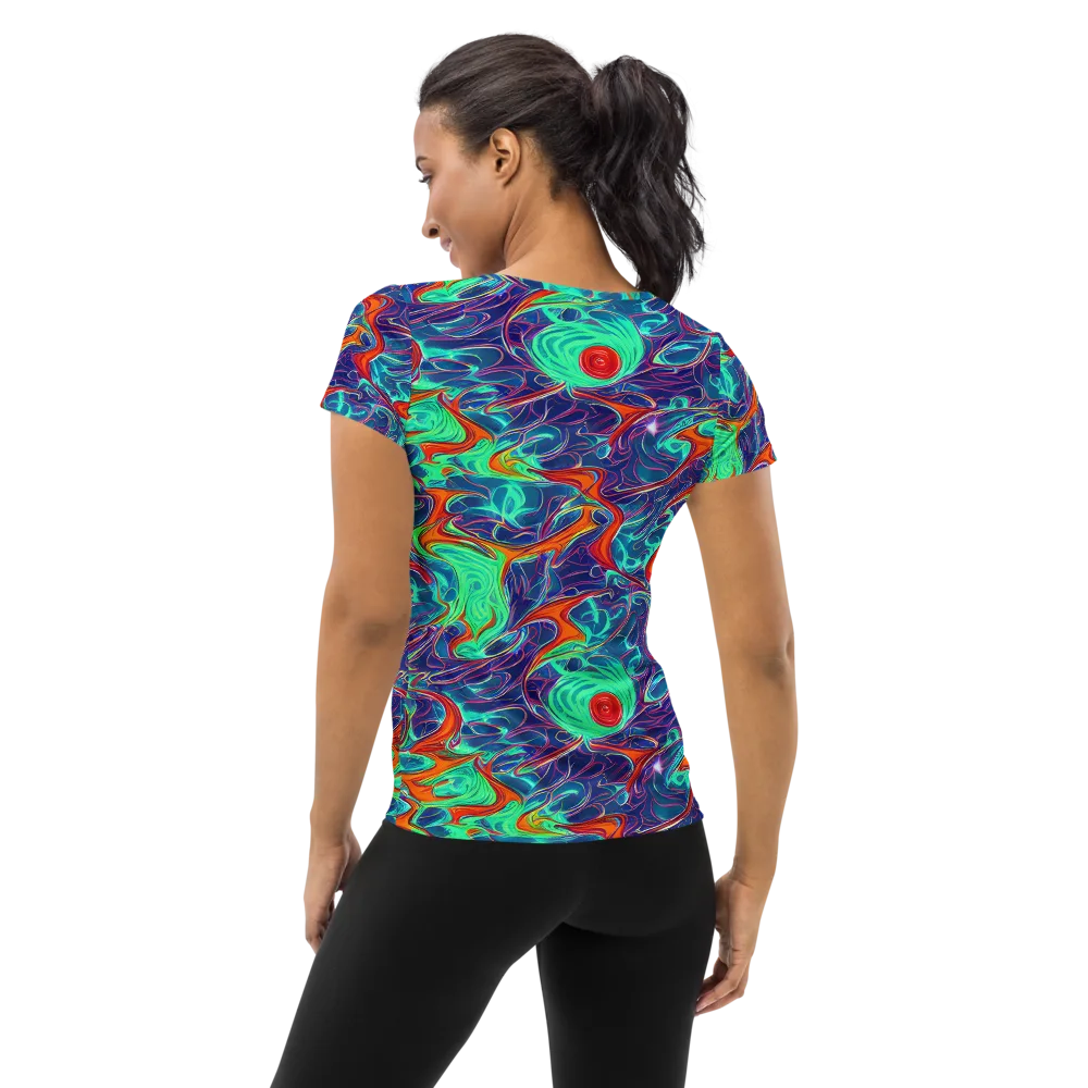 Cosmic Meltwater on Women's Athletic T-Shirt — Back