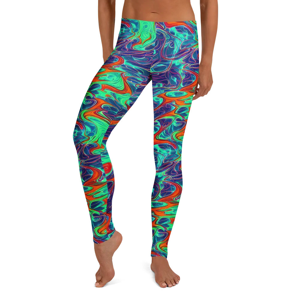 Cosmic Meltwater on Leggings — Front