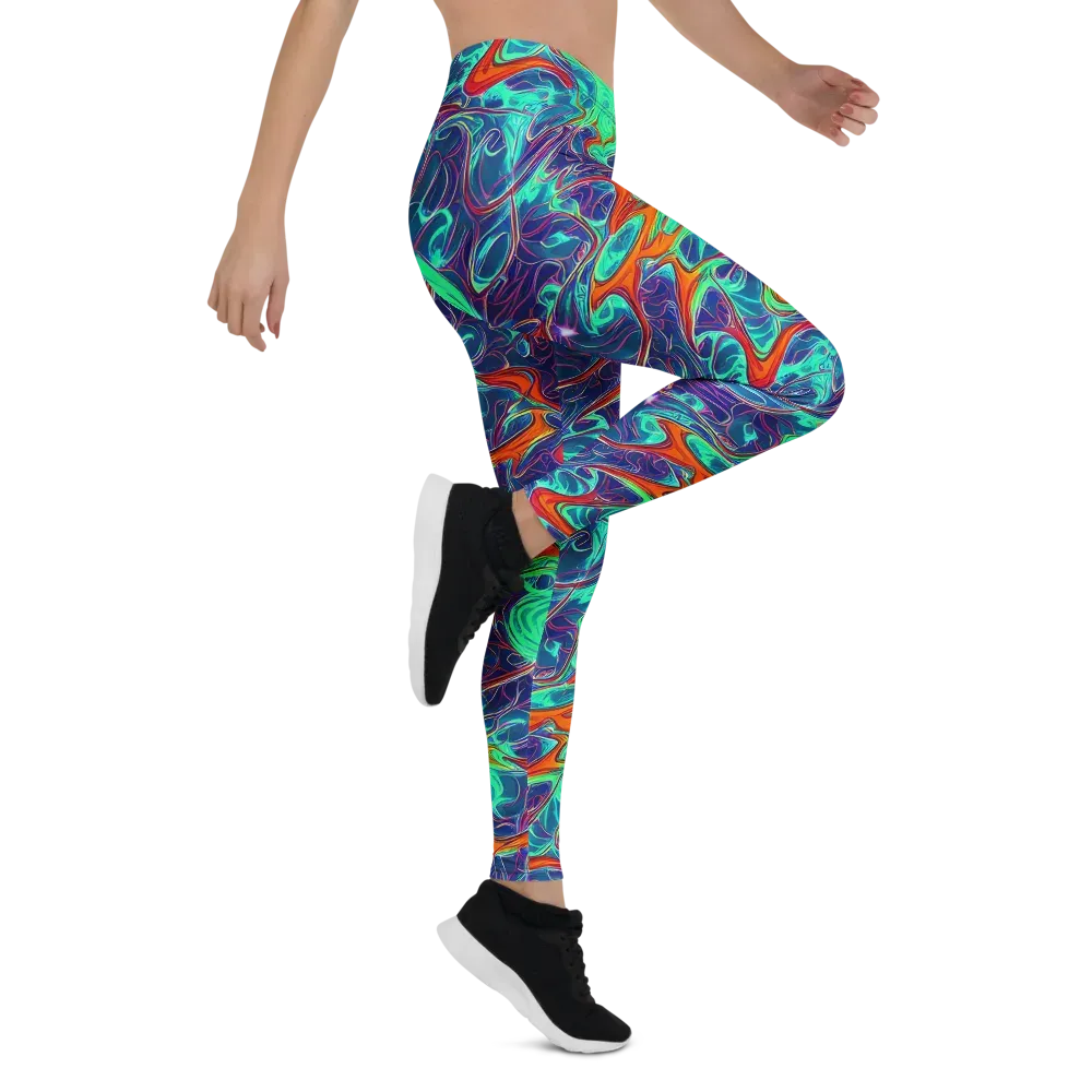 Cosmic Meltwater on Leggings — Right