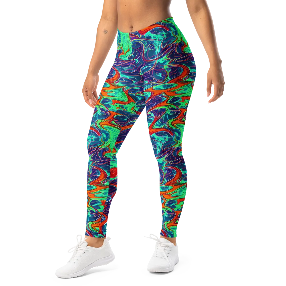 Cosmic Meltwater on Leggings — Left Front