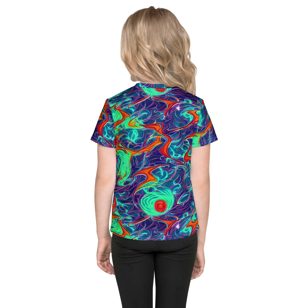 Cosmic Meltwater on Kids Crew Neck T-Shirt — Back