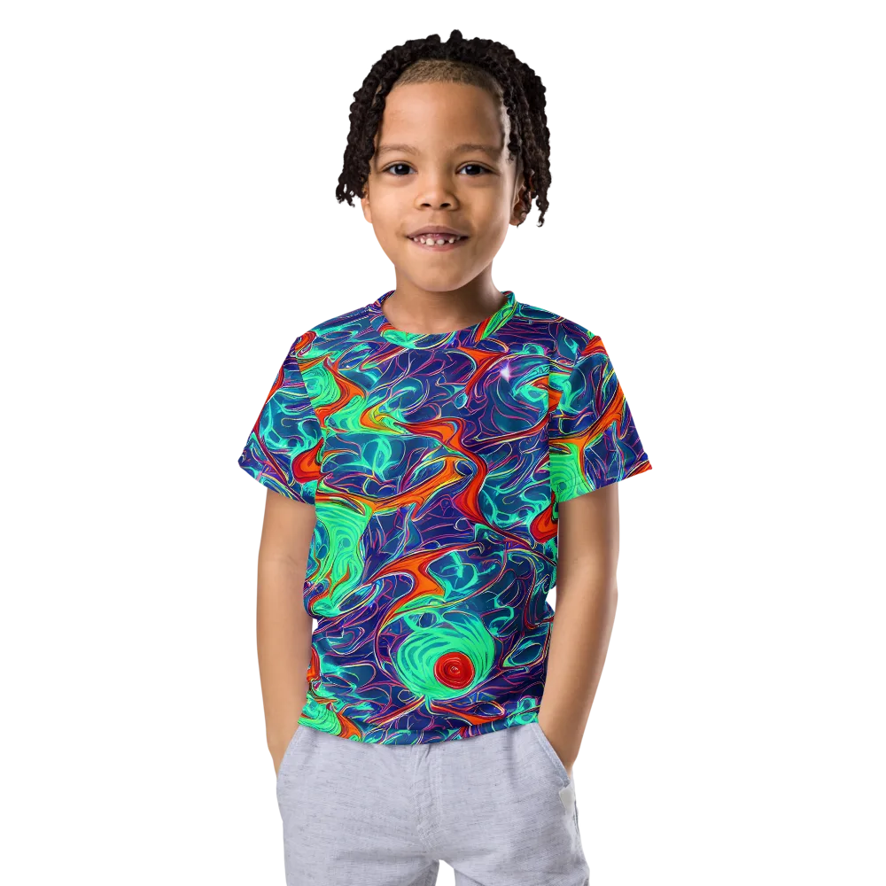 Cosmic Meltwater on Kids Crew Neck T-Shirt — Front