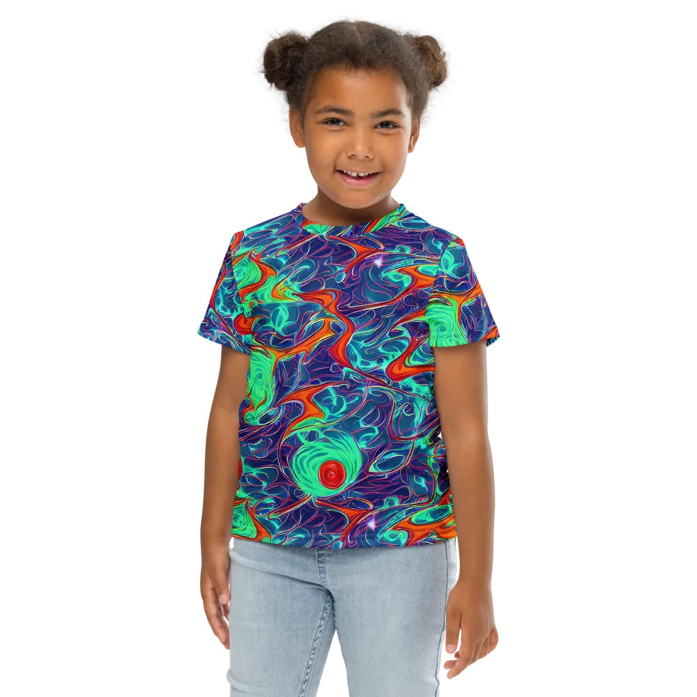 Cosmic Meltwater on Kids Crew Neck T-Shirt — Front