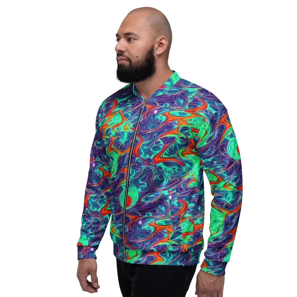 Cosmic Meltwater on Bomber Jacket — Left